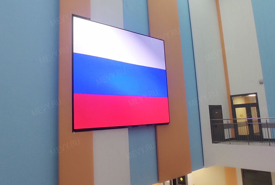 Интерьерный LED экран MEVY для новой школы г.Мытищи