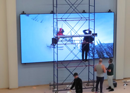 Интересный проект - LED экран MEVY P2.5 RGB для горнолыжного комплекса Охта Парк г.Санкт-Петербург